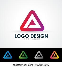A Letter Logo Design Template Vector