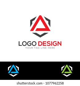 A Letter Logo Design Template Vector 