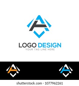 A Letter Logo Design Template Vector 