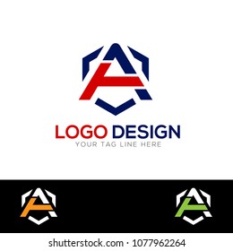 A Letter Logo Design Template Vector 