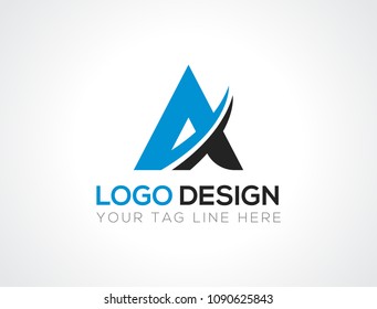 A Letter Logo Design Template Vector EPS
