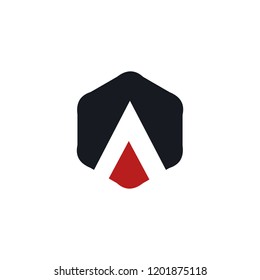 A letter logo design template vector