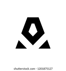 A letter logo design template vector