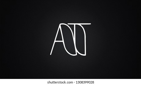 AT Letter Logo Design Template Vector