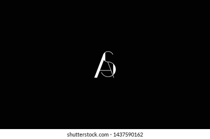 AS Letter Logo Design Template Vector
