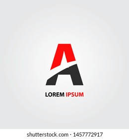 Letter A logo design template vector