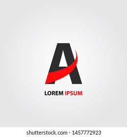 Letter A logo design template vector