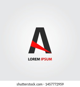 Letter A logo design template vector