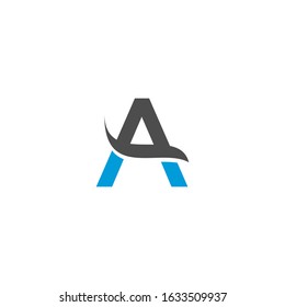 letter A logo design template vector.
