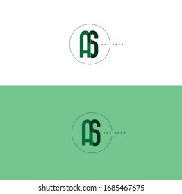 AS Letter Logo Design Template Vector