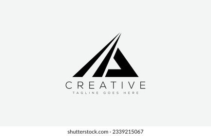 Ilustración vectorial de la plantilla de diseño del logotipo de la letra A.