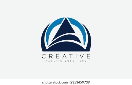 Letter A logo design template vector illustration.