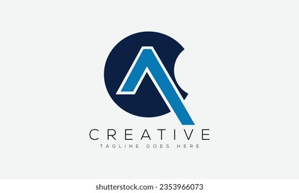 Ilustración vectorial de la plantilla de diseño del logotipo de la letra A.