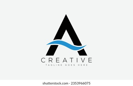 Letter A logo design template vector illustration.