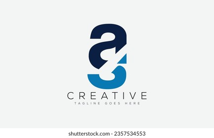 Letter AS logo design template vector illustration.