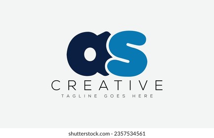 Letter AS Logo Design Vorlage Vektorgrafik.