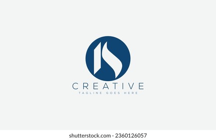 Letter IS logo design template vector illustration.