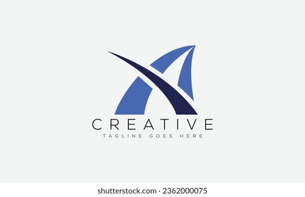 Letter A logo design template vector illustration.