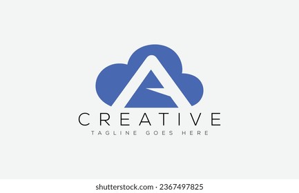 Plantilla de diseño de logotipo Carta A ilustración vectorial