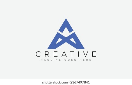 Plantilla de diseño de logotipo Carta A ilustración vectorial