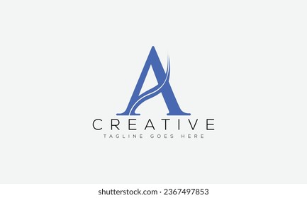 Letter A logo design template vector illustration