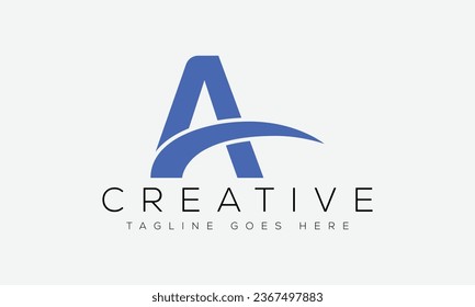 Plantilla de diseño de logotipo Carta A ilustración vectorial