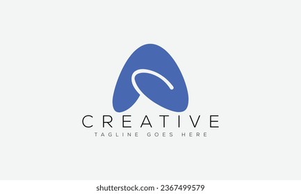 Plantilla de diseño de logotipo Carta A ilustración vectorial