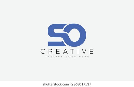 Letter SO logo design template vector illustration