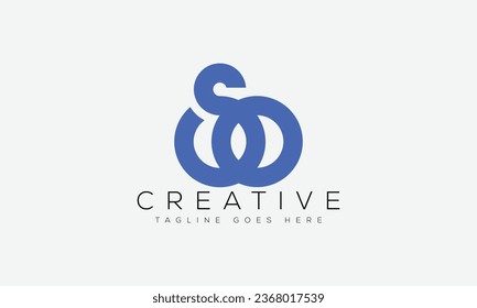 Letter SO logo design template vector illustration