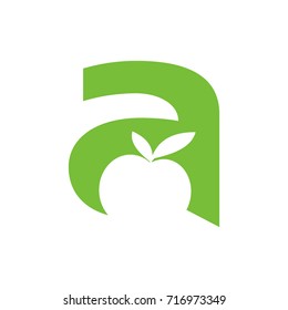 A letter logo design template vector