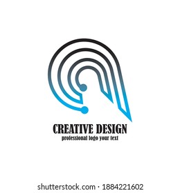 Letter A logo design template,technology,electronics,digital,logotype 
