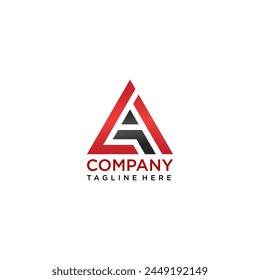 Letter A logo design that is simple and modern. The logo design of the letter A is very simple with a white background color. A letter logo in triangle shape.