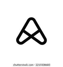Letter A logo design. Triangle logo design in letter A