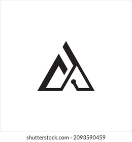 Letter A logo design in triangle style, vector illustration featuring a modern and geometric look—perfect for tech companies, architecture firms, startups, or brands seeking a sleek and professional.