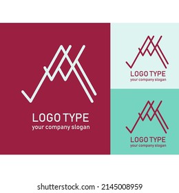 Triangle-Style für das Logo eines Buchstaben, Vorlage für Vektorlogo