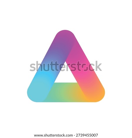 A letter Logo Design, A txt logo, A Gradient