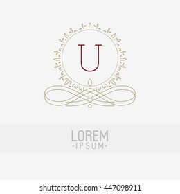 Letter Logo Design U