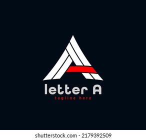 Letter A logo design. Unique special series. Creative minimal design template vector illustration