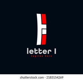 Letter I logo design. Unique special series. Creative minimal design template vector illustration