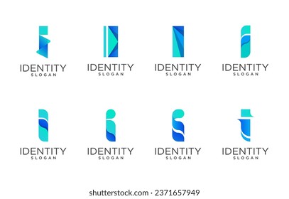 Letter I logo design for various types of businesses and company. Modern, geometric letter I logo