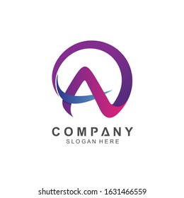 Letter Ad Logo Design Templates Modern Stock Vector (Royalty Free ...