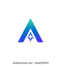 letter a logo design vector