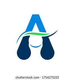 A letter logo design vector