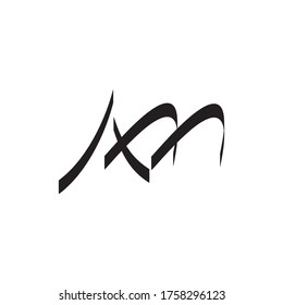 AM letter logo design vector