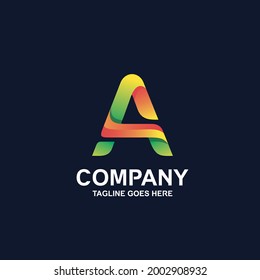 Letter a logo design vector