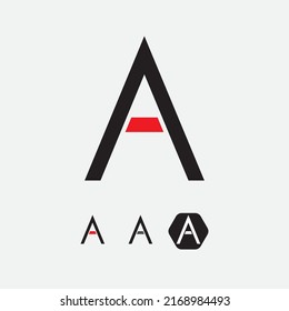 Letter A logo design vector.