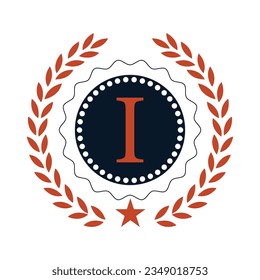 letter i logo design vector
