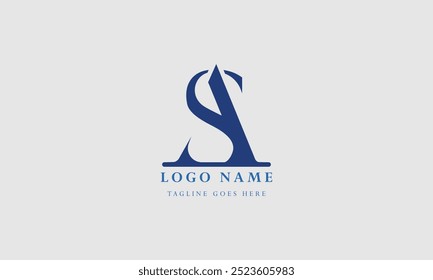 AS letter logo design vector
