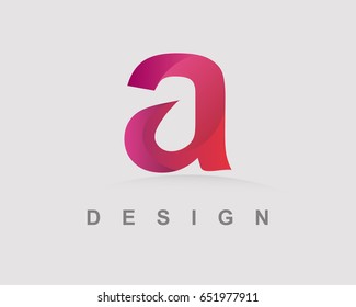 Letter A logo design vector 