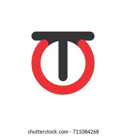 TO letter logo design vector